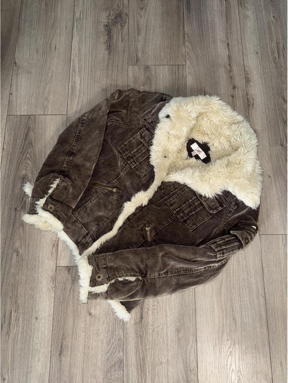 Y2K 2000s JLO Faux Fur Corduroy Jacket